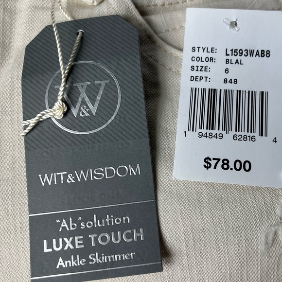 Wit & Wisdom Almond Luxe touch Ankle Skimmer Jean - Picture 8 of 16
